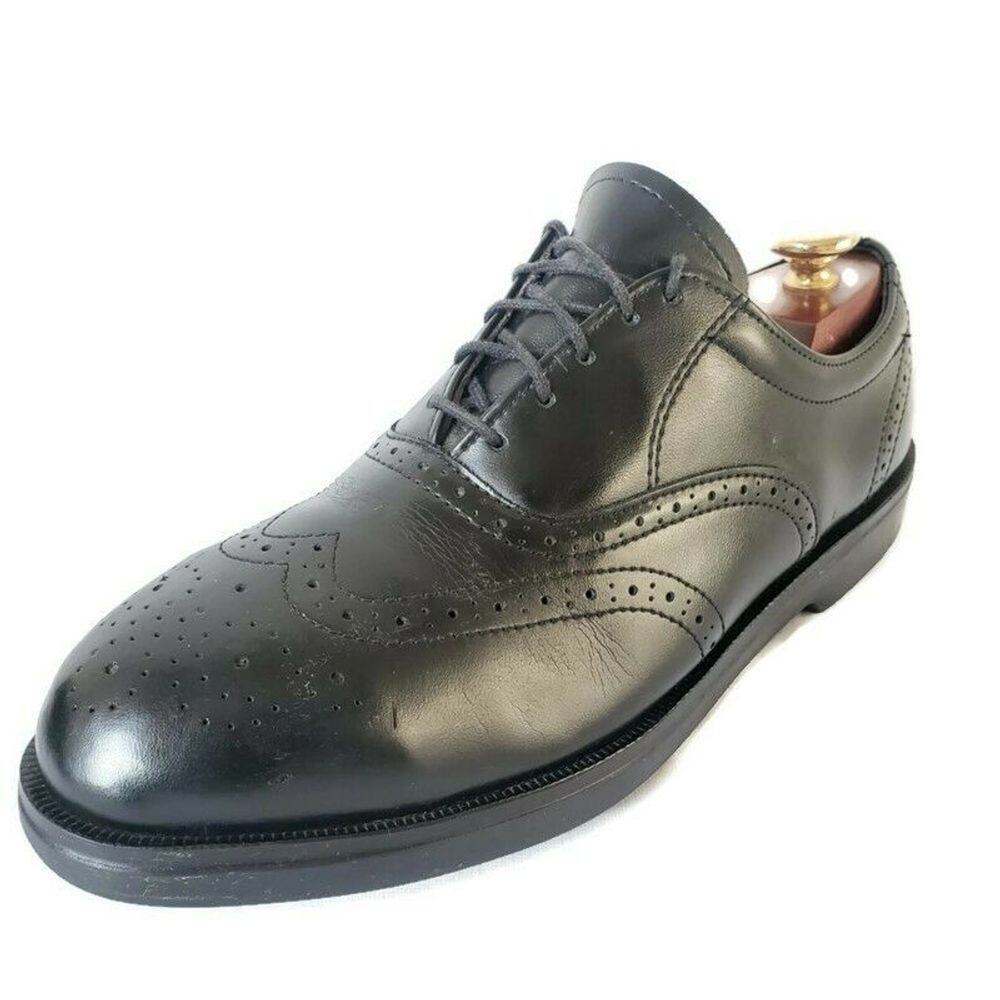 Red Wing Steel Toe Oxford Black Leather Brogue Wingtip Dress Shoe Men Sz 8.5 Ee